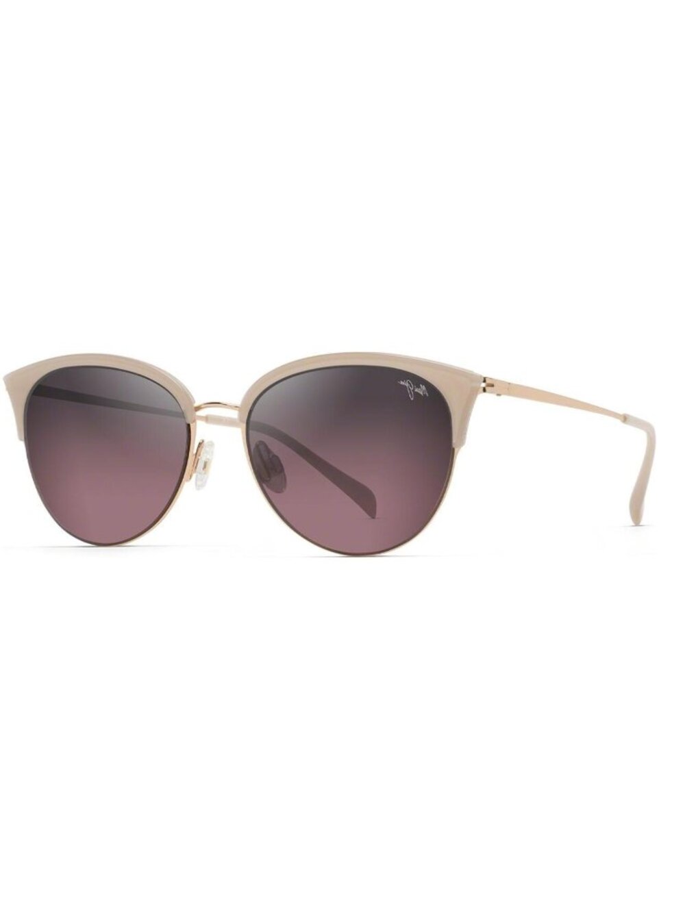 NEW MAUI JIM Olili MJ330 Milky Almond Sunglasses